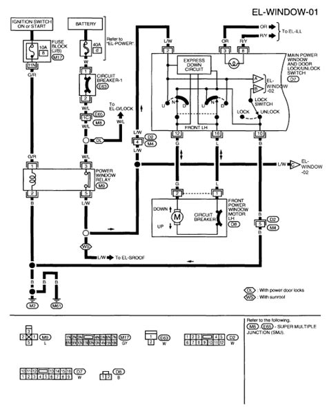 window wiring harness diagram for 2003 nissan altima 